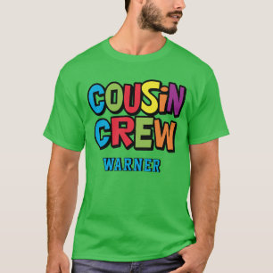 T-shirt Réunion de famille de cousins modernes et colorés