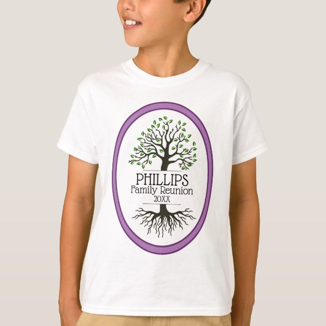 T-shirt Réunion de famille de l'arbre généalogique (Devant)