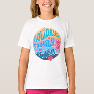 T-shirt Réunion de famille de vacances BBQ d'été Rétro Sun