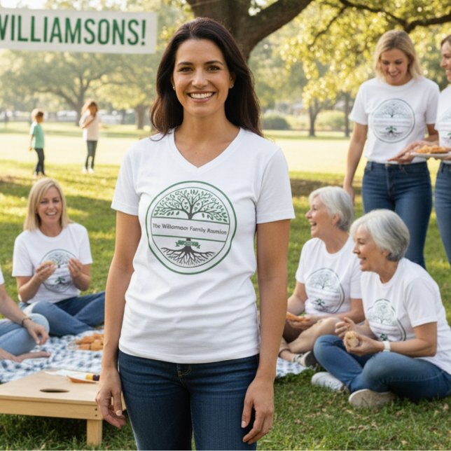 T-shirt Réunion de famille des racines de l'arbre du patri (Personalized family reunion tshirt)