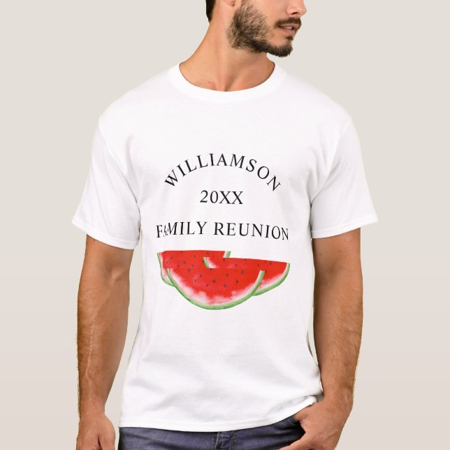 T-shirt Réunion de famille Pastèque  (Devant)