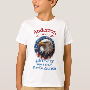 T-shirt Réunion de famille patriotique - 4 juillet barbecu