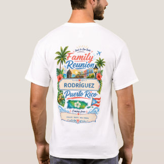 T-shirt Réunion de famille personnalisée Porto Rico Porto 