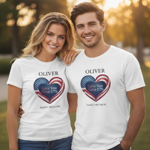 T-shirt Réunion de famille personnalisée pour le 250e anni