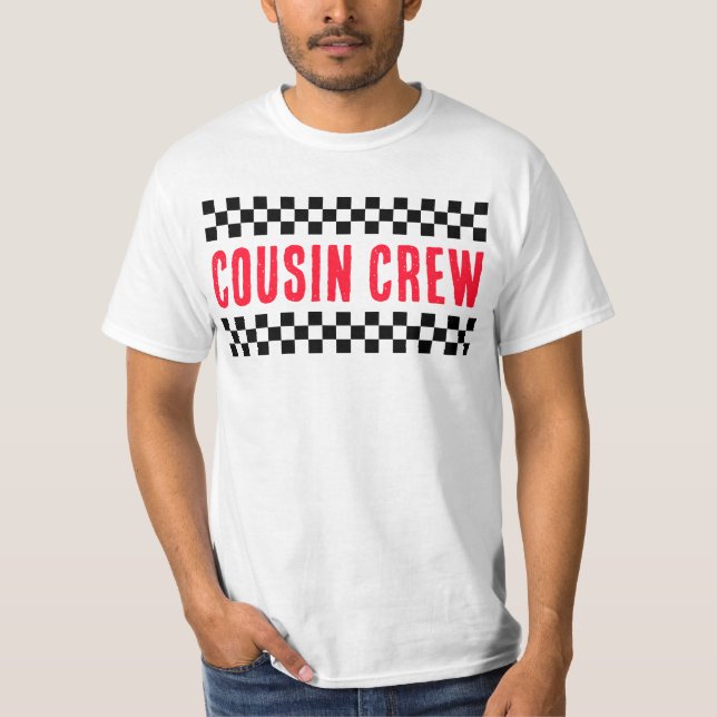 T-shirt Réunion de famille rétro avec l'équipage de Cousin (Devant)