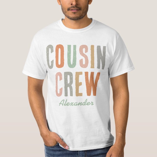 T-shirt Réunion de la famille Boho de l'équipage du cousin (Devant)