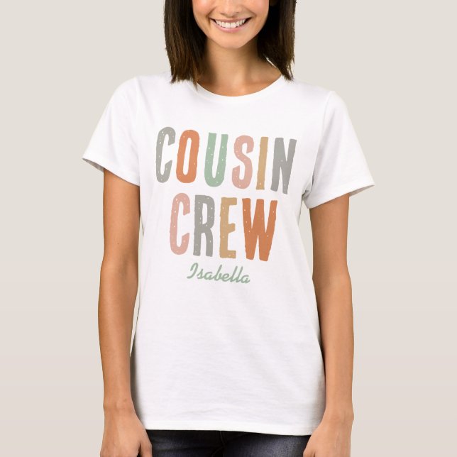 T-shirt Réunion de la famille Boho de l'équipage du cousin (Devant)