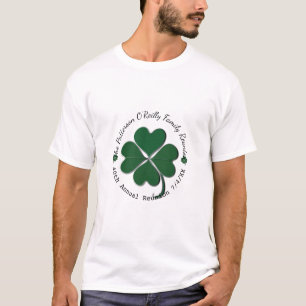 T-shirt Réunion de la famille de 4 feuilles