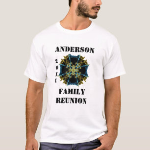 T-shirt Réunion de la famille Rassembler l'or céleste bleu