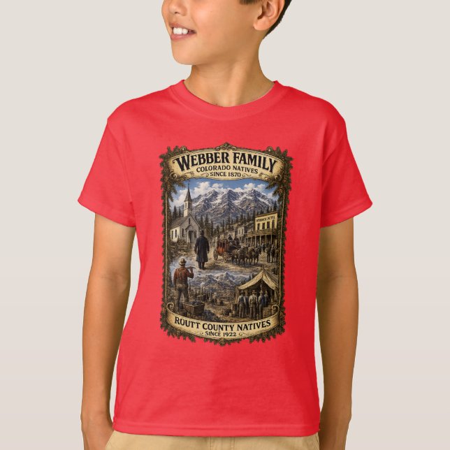T-shirt Réunion de la famille Webber (Devant)