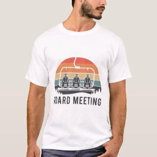 T-shirt Réunion de planche de snowboard Remontée mécanique