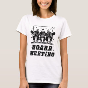 T-shirt Réunion de planche de snowboard Remontée mécanique