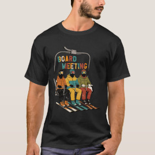 T-shirt Réunion de planche de snowboard Remontée mécanique