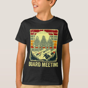 T-shirt Réunion de planche de snowboard Skieur de remontée
