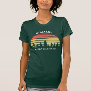 T-shirt Réunion en famille Camping sur mesure Voyage Forêt