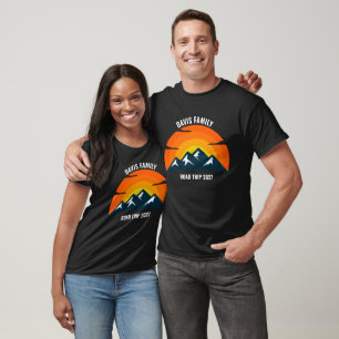 T-shirt Réunion en famille sur mesure Sunset Mountain Road