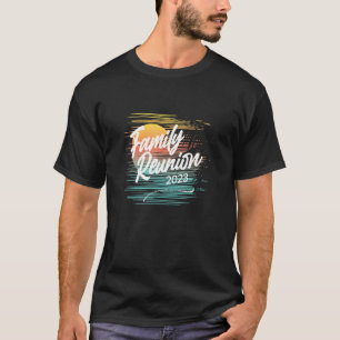 T-shirt Réunion familiale 2023 Tropical Hawaiian Beach