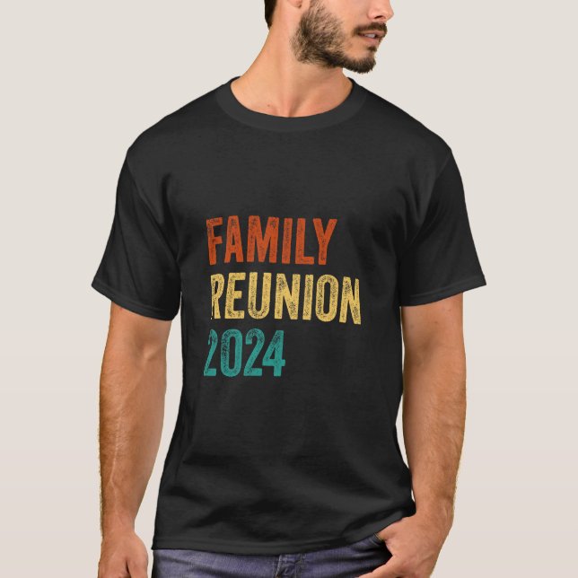 T-shirt Réunion familiale 2024 Retro Famille Regroupement (Devant)