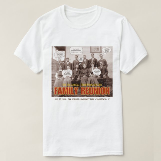 T-shirt Réunion familiale | Ancêtres amusants Texte person (Design devant)