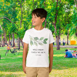 T-shirt Réunion familiale personnalisée<br><div class="desc">Cet élégant T-shirt de réunion familiale est décoré avec de la verdure d'aquarelle. Facile à personnaliser. Il suffit de retirer la date si vous souhaitez utiliser le T-shirt pendant de nombreuses années. Utilisez l'outil de conception pour modifier la taille, le style ou la couleur du texte. Ce T-shirt fait un...</div>