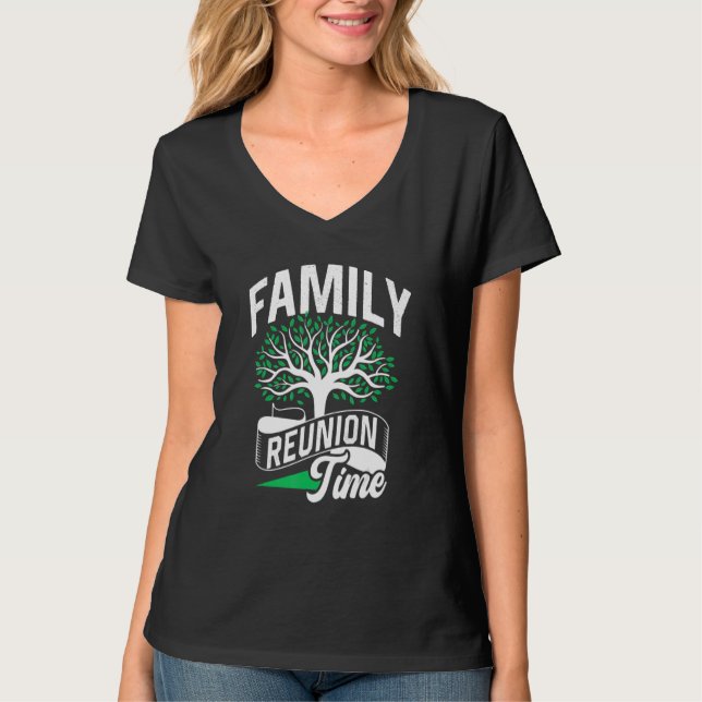 T-shirt Réunion familiale Temps Familles Réunion Réunion (Devant)