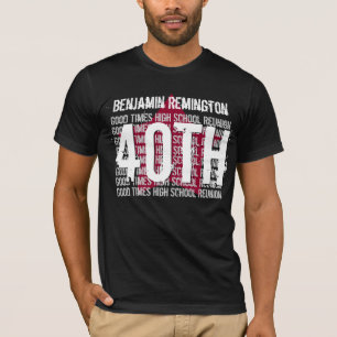 T-shirt Réunion scolaire de 40 ans toute ÉTOILE V18H