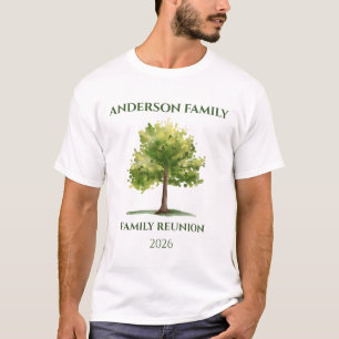 T-Shirt Réunions de Famille Arbre Aquarelle