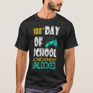 T-shirt réussite de joueur de 100 jours d'école débloquée