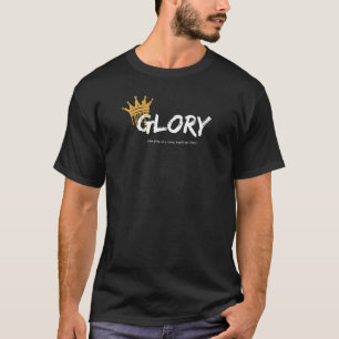 T-shirt Réussite de la typographie noire/autonomisation