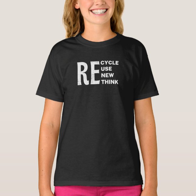 T-shirt Réutiliser la réutiliser la réutiliser repenser (Devant)