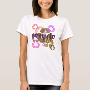 T-shirt Réutilisez le rose et la chemise des femmes