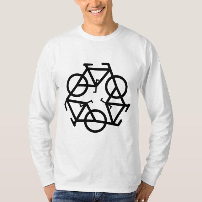 T-shirt Réutilisez le symbole de logo de bicyclette (Devant)