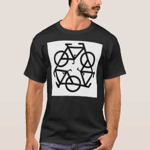 T-shirt Réutilisez le symbole de logo de bicyclette