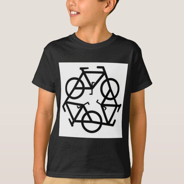T-shirt Réutilisez le symbole de logo de bicyclette (Devant)