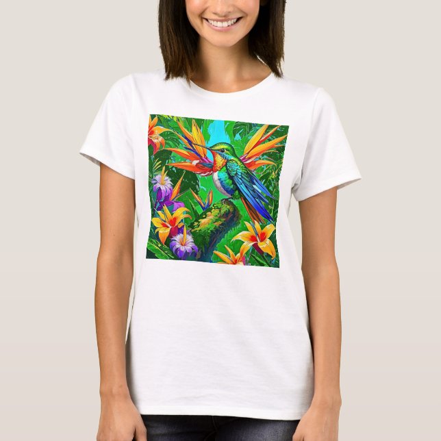 T-shirt Rêve de colibri vibrant (Devant)