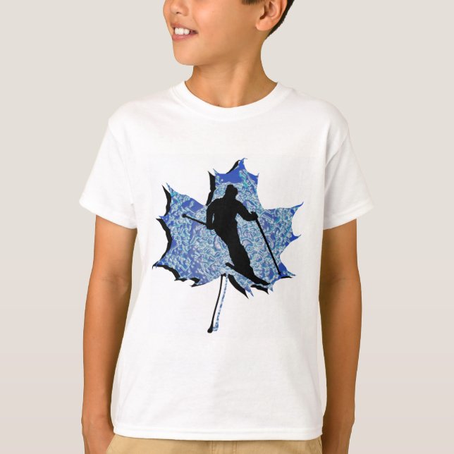 T-SHIRT RÊVE DE FEUILLE DE SKI (Devant)