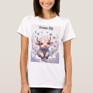T-shirt Rêve Grand Taureau Rêveur Taureau Mignon Zodiaque