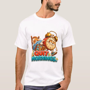 T-shirt Réveil drôle – J'en ai marre des matins