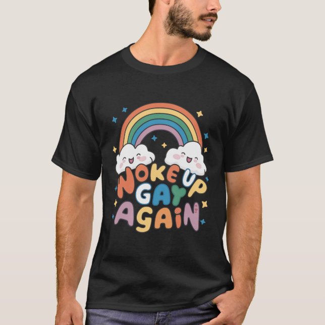 T-shirt Réveillé Gay de nouveau LGBT Pride Mois Super (Devant)