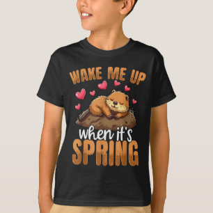 T-shirt Réveille-moi quand c'est le printemps Funny Ground