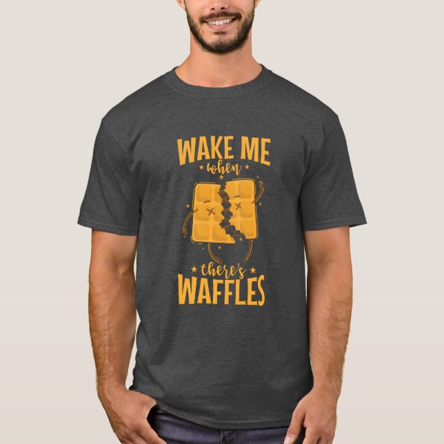 T-shirt Réveille-moi quand il y a un cadeau de gâteau déli (Devant)