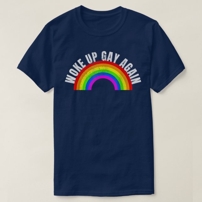 T-shirt Réveillez Gay à nouveau LGBT Pride Moth LGBTQ Rain (Design devant)