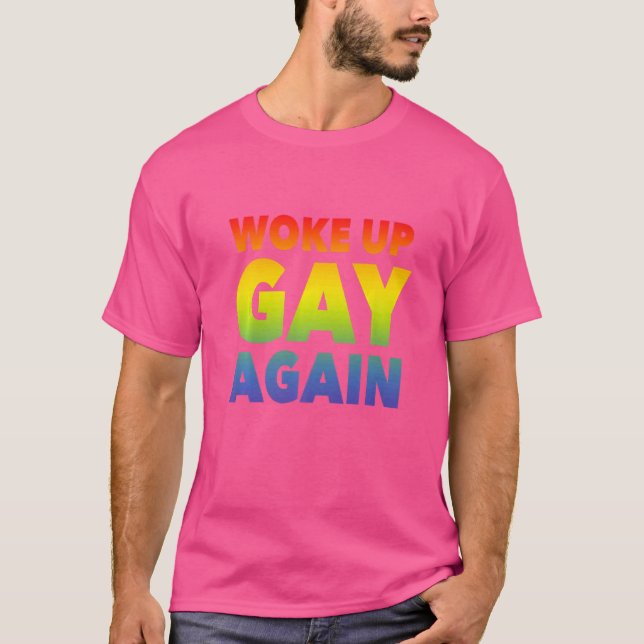 T-shirt Réveillez Gay De Nouveau Lgbtq Support Queer Pride (Devant)