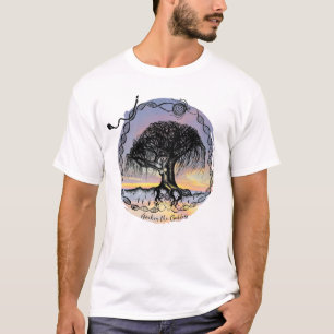 T-shirt Réveillez l'arbre de déesse au coucher du soleil