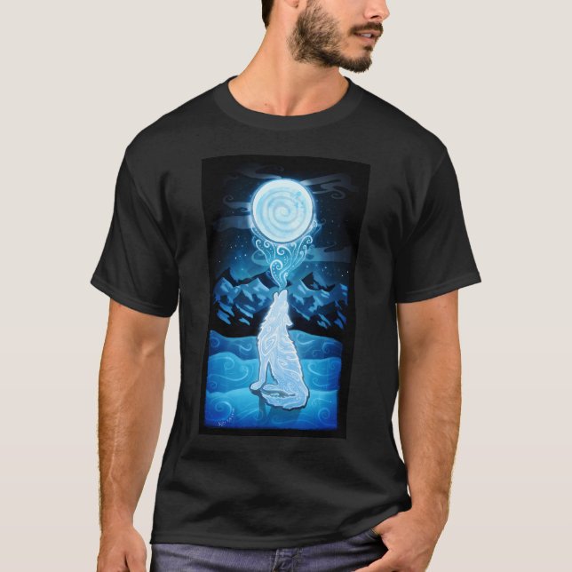 T-shirt Réveillez Le Loup Blanc (Devant)