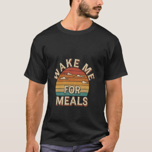 T-shirt Réveillez-Moi Pour Repas Dormir Nap Nourriture Man