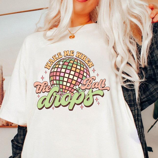 T-shirt Réveillez-Moi Quand La Boule Déclenchera Le Nouvel (Créateur téléchargé)