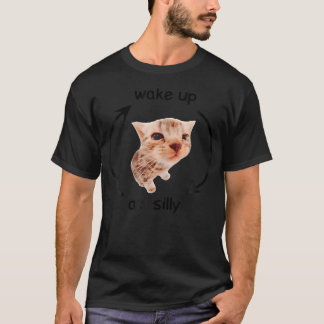 T-shirt Réveillez-vous Agir Silencieux Chat Réveillez-vous