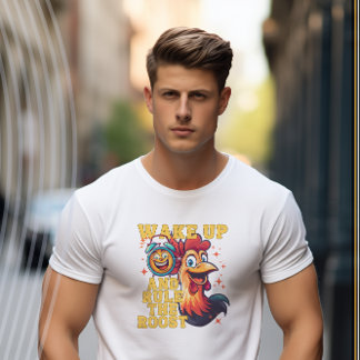 T-shirt Réveillez-vous et réglez le Roost drôle Rooster