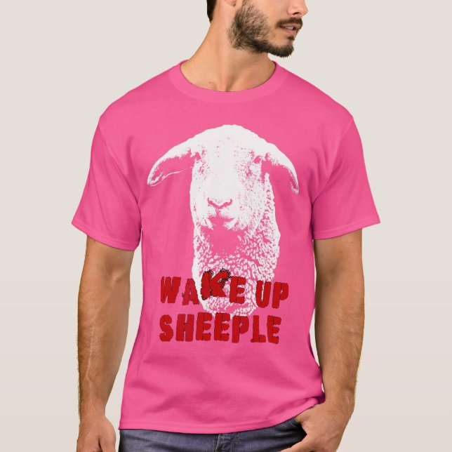 T-shirt Réveillez-vous Sheeple Brainwashed Sheep (Devant)